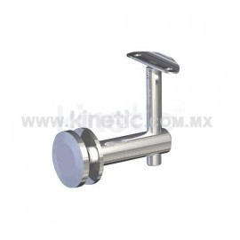 SOPORTE PASAMANOS AJUSTABLE A VIDRIO AC. INOX