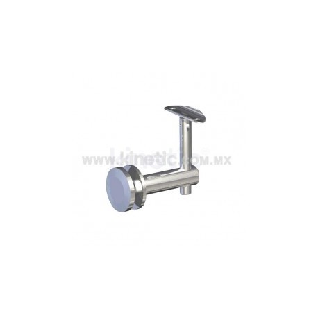 SOPORTE PASAMANOS AJUSTABLE A VIDRIO AC. INOX