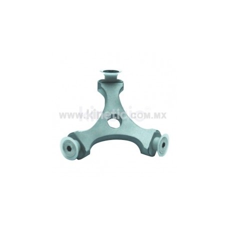 CONECTOR VITRINA ALUMINIO 3 ENTRADAS (N.M.)
