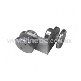 SOPORTE 90° AC. INOX. CRISTAL-CRISTAL...