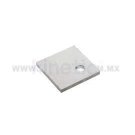 UN CUARTO DE PLACA 80X80 MM EN ALUMINIO...